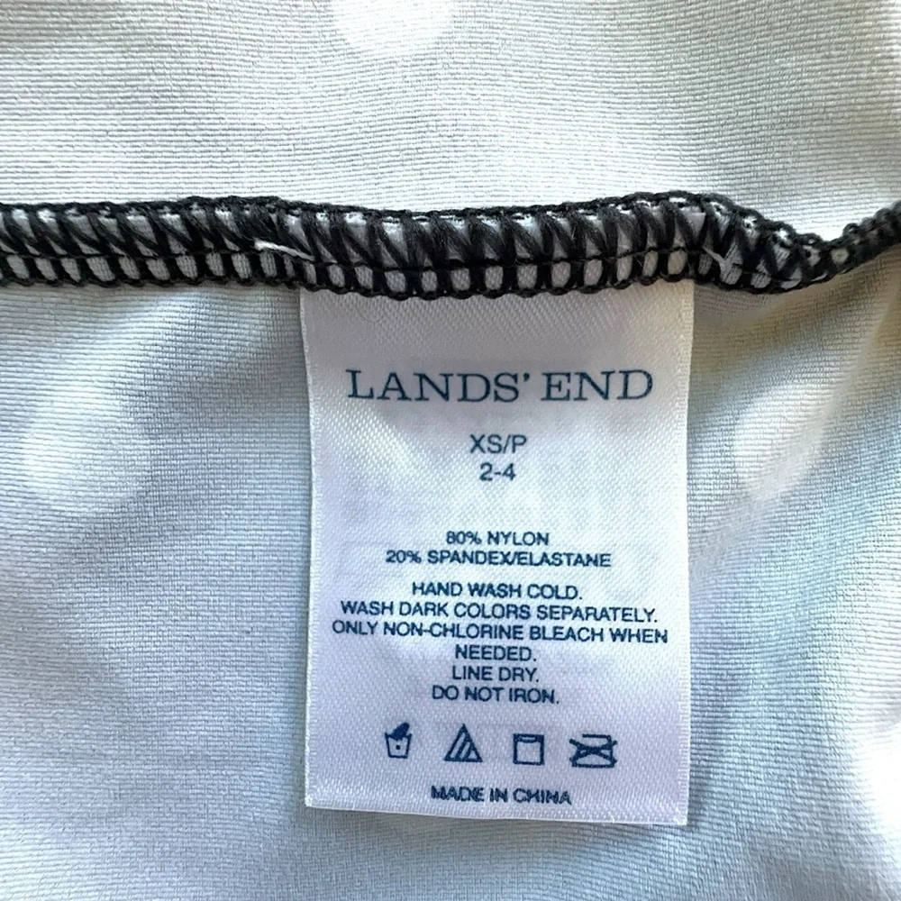 LANDS’ END | NWOT BLACK & WHITE POLK DOT 3/4 SLEEVE  SHEATH DRESS UPF 50 | XS_10
